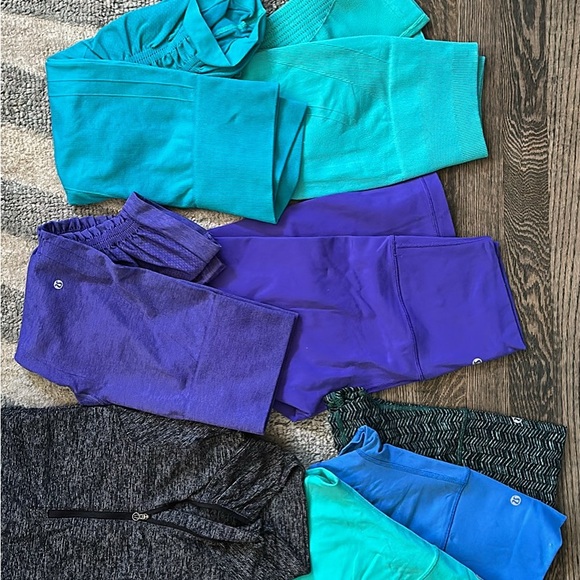 Lululemon Athletica Teal and Purple Activewear Set - Picture 1 of 4